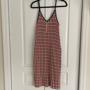 Zara Multi-color Knit Midi Dress